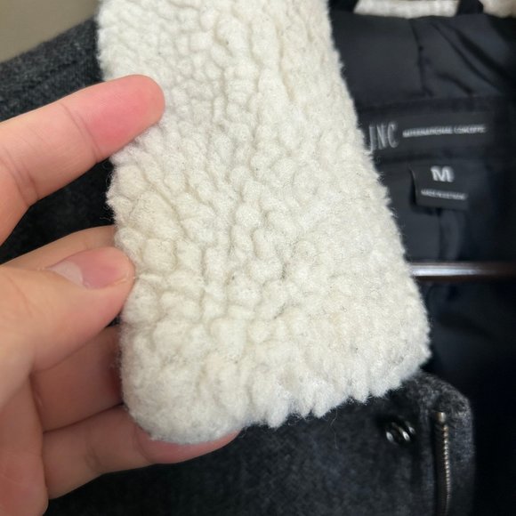 INC International Concepts Faux Fur Wool Coat - Picture 8 of 10